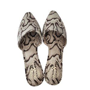 Vince Camuto Womens Snakeskin Pointed Toe Mules Size 8M